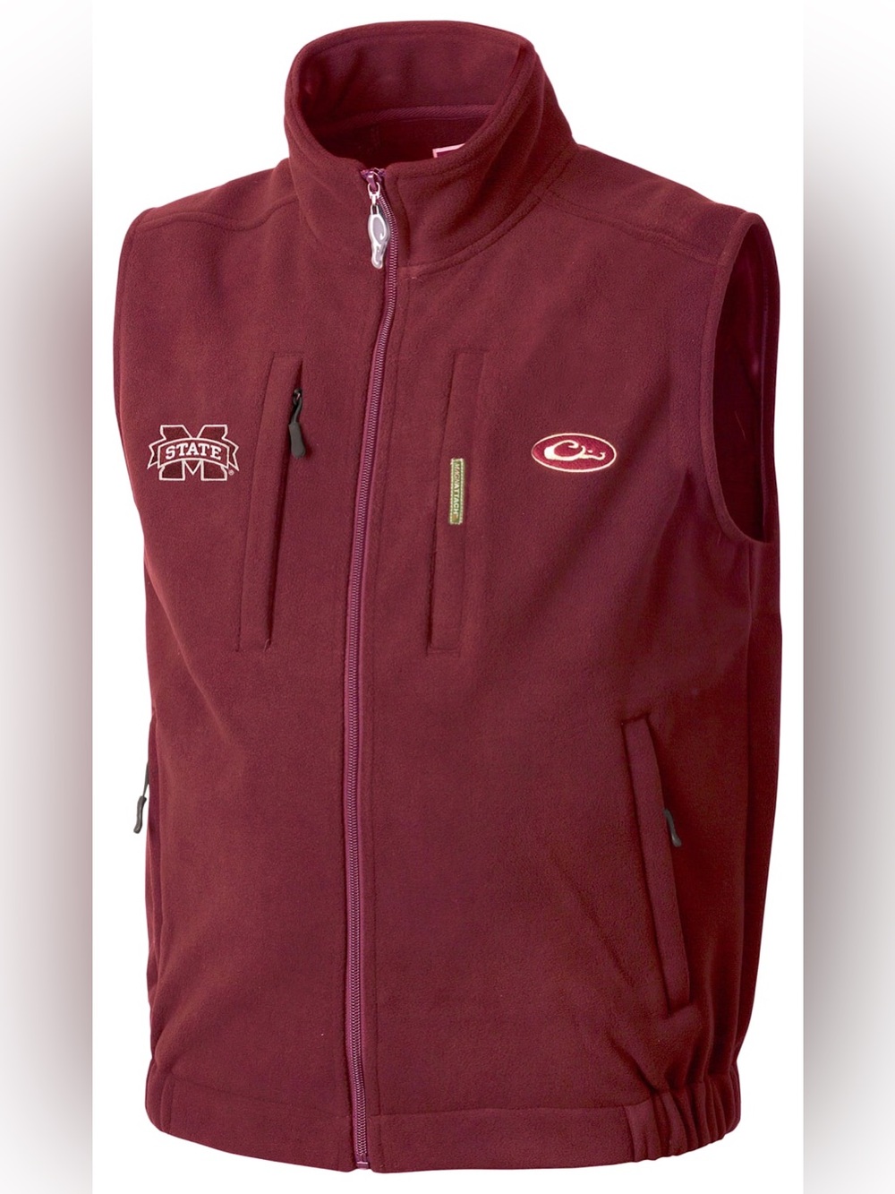 Drake Waterfowl Collegiate Windproof Layering Vest MSU - Mississippi State